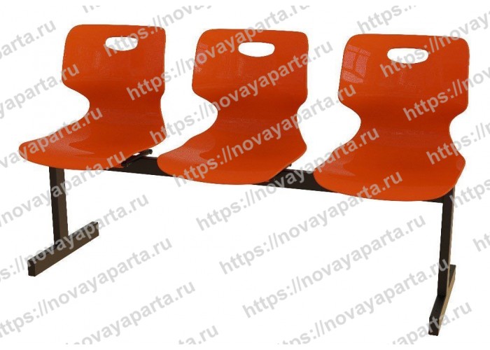 Секция 3-местная с пластиком