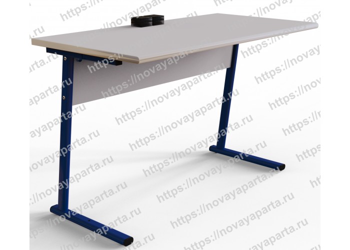 Стол ученический для кабинета физики/биологии плоскоовальная труба 50*30 мм с розетками